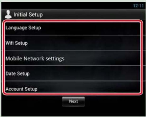 KENWOOD DNN991HD - Réglez chaque option comme suit. - 1