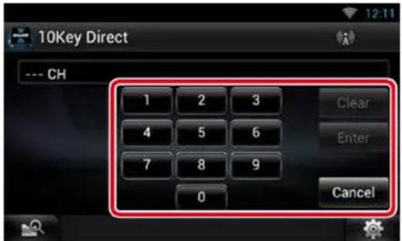 KENWOOD DNN991HD - Saisir la fréquence/un numéro de canal et appuyer sur [Enter]. - 1