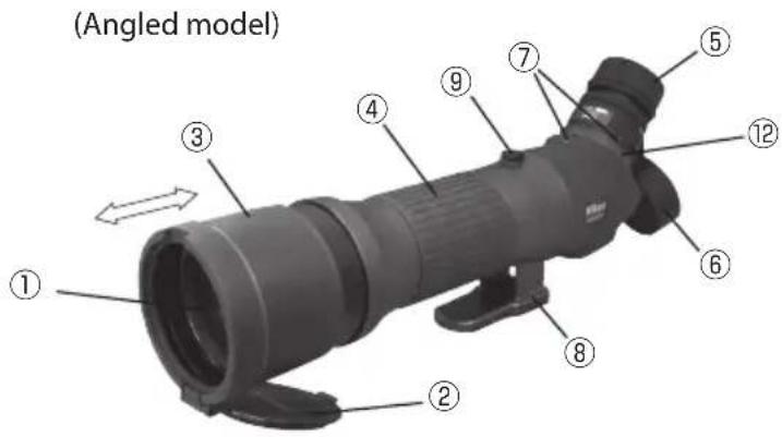 NIKON Fieldscope EDG VR - Nomenclature (Straight/Angled models) - 1