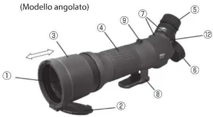 NIKON Fieldscope EDG VR - Nomenclatura (modelli Diritto/Angolato) - 1