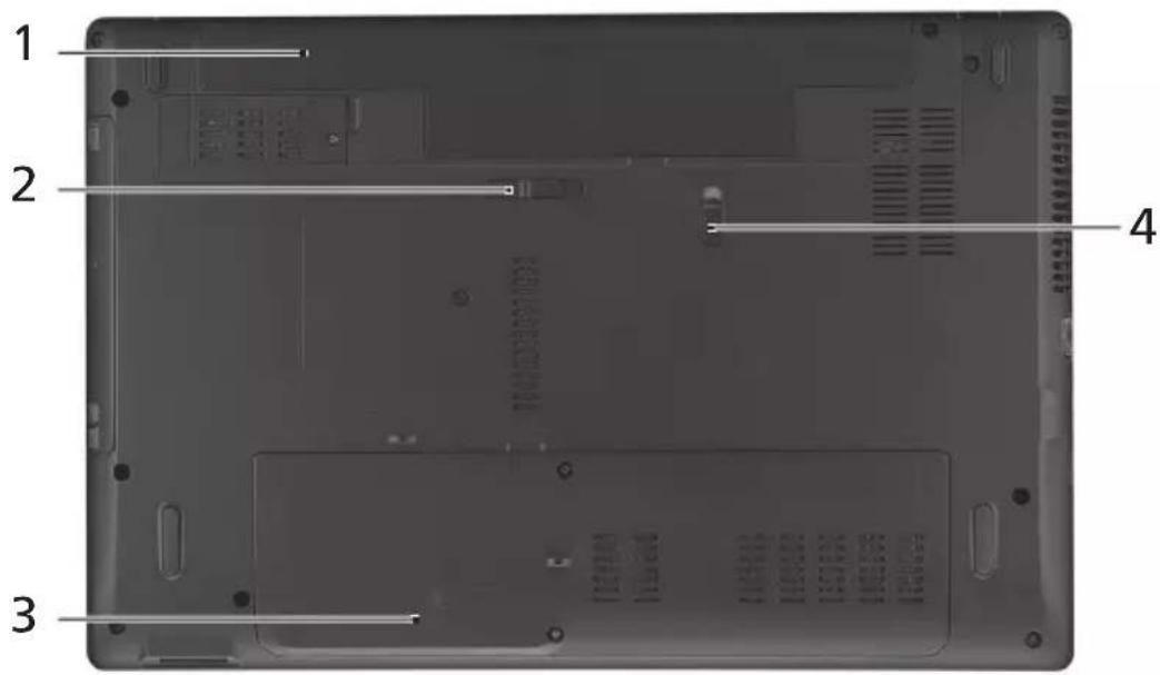 ACER Aspire 8930 - 底视图 - 1