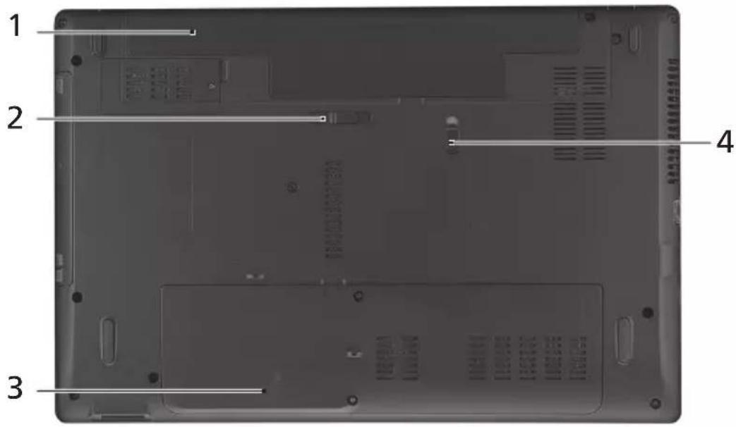 ACER Aspire 8930 - Set fra bunden - 1