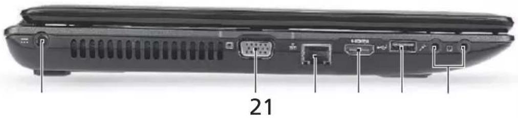 ACER Aspire 8930 - Skats no kreisās puses - 1