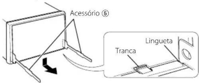 KENWOOD DNX8022BT - Remover a armação de borracha rija (escudete) - 1