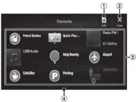 ALPINE X803DU - Favoritenfunktion - 1