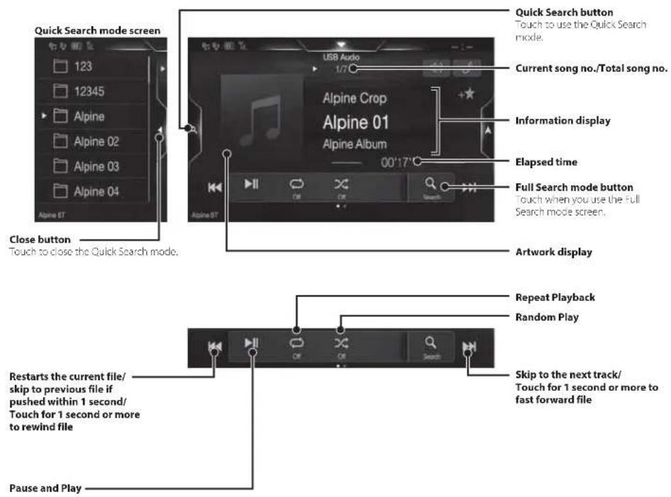 ALPINE X803DU - USB Flash drive Operation (Optional) - 1