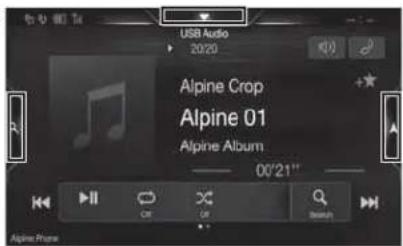 ALPINE X803DU - Переключение экрана источников звука на необходимый экран - 5