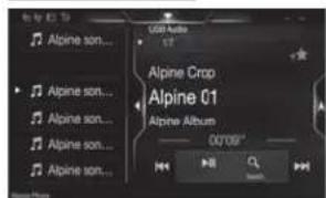 ALPINE X803DU - Переключение экрана источников звука на необходимый экран - 6