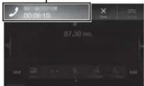ALPINE X803DU - Toque la pantalla de notificación de llamada entrante. - 1