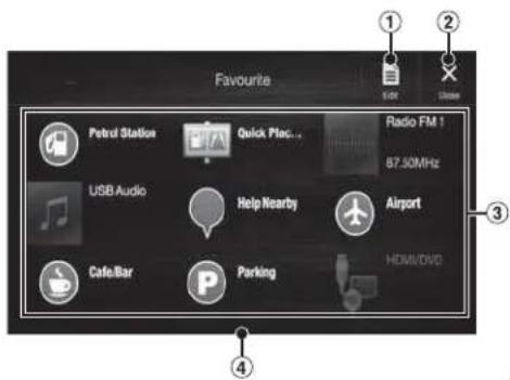 ALPINE X803DU - Fonction Favoris - 1