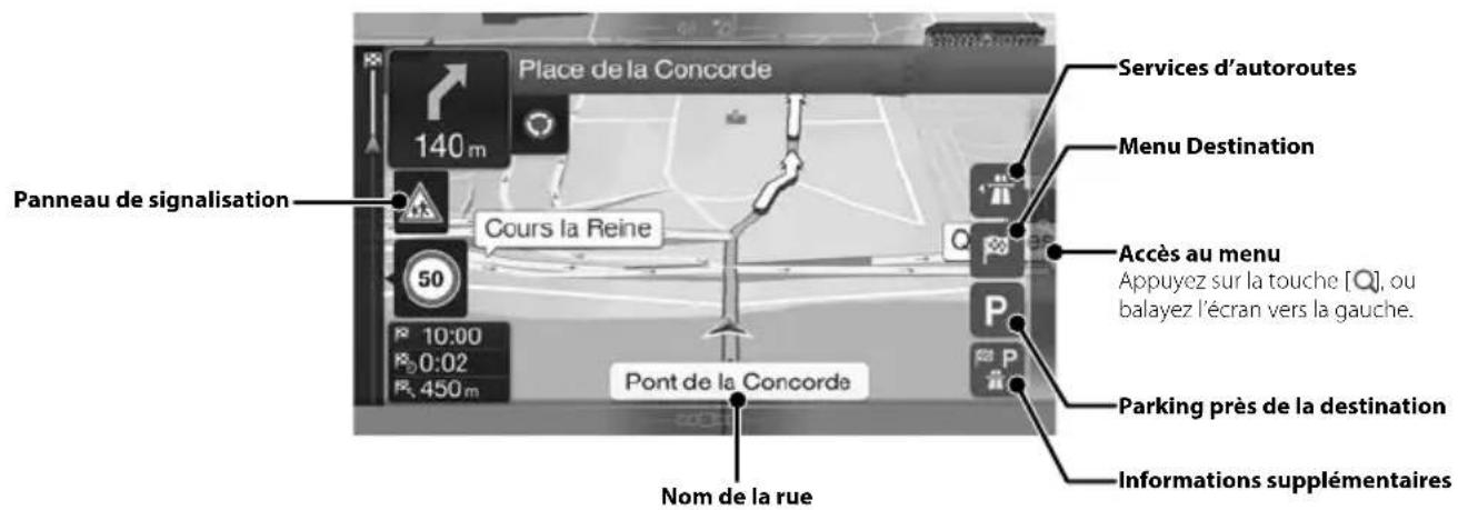 ALPINE X702F - Fonctions de carte (X902D/X802D-U/INE-W710D uniquement) - 2
