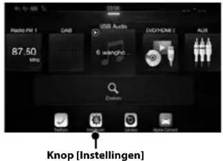 ALPINE X702F - Raak de knop [Instellingen] aan op het menuschem. - 1