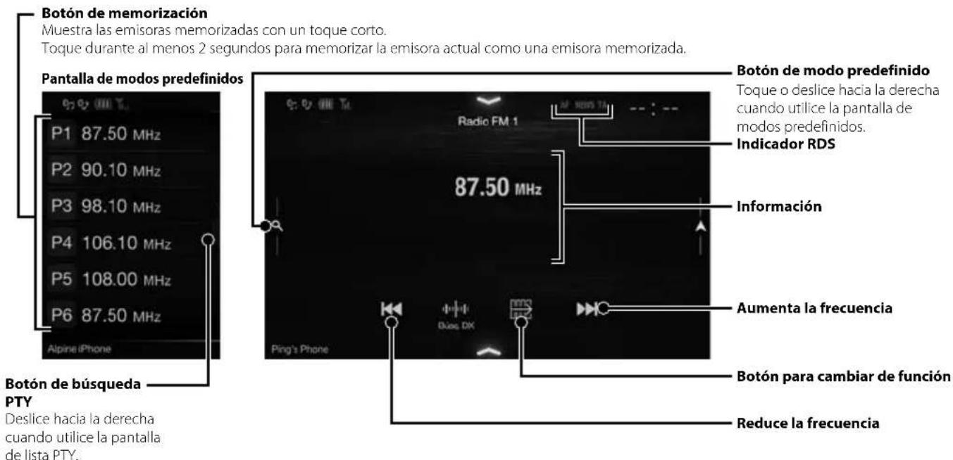 ALPINE X702F - Funcionamento de radio/RDS - 1