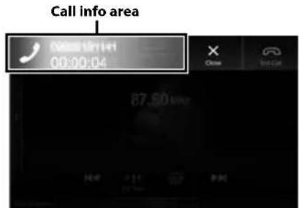 ALPINE X702F - Touch incoming call notification screen. - 1