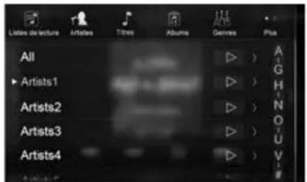 ALPINE X702F - Recherche d'un fichier audio (mode de recherche complète) - 2