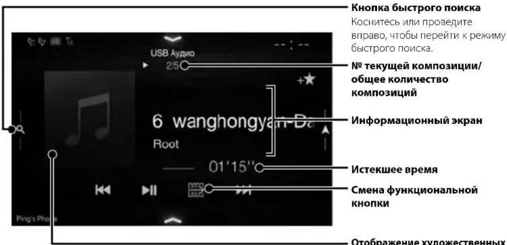 ALPINE X702F - Приимер главHorо зкрана USB Адно - 2