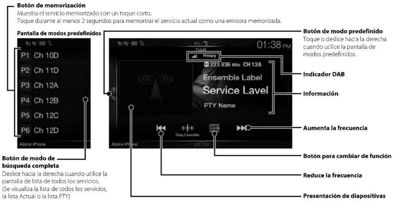 ALPINE X702F - Funcionamente de DAB/DAB+/DMB - 1