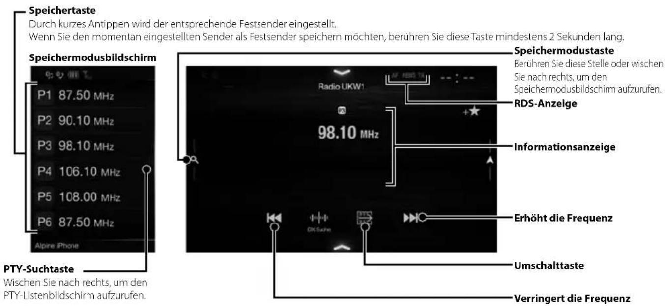 ALPINE X702F - Radio/RDS-Betrieb - 1