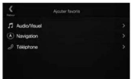 ALPINE X702F - Appuyez sur I'elément que vous souhaitez ajouter (catégorie). - 1