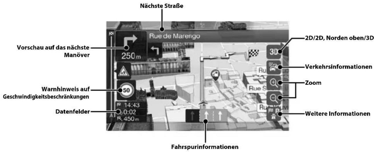 ALPINE X702F - Kartenfunktionen (nur X902D/X802D-U/INE-W710D) - 1