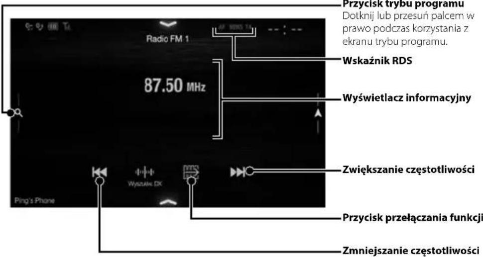 ALPINE X702F - Ekran trybu programu - 2