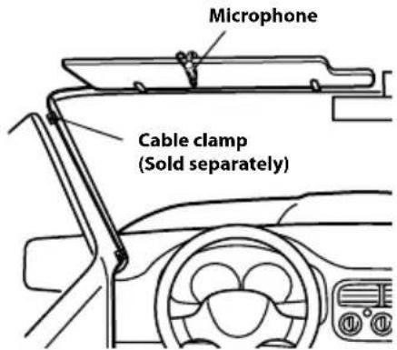 ALPINE X800DU - Mounting the Microphone. - 1