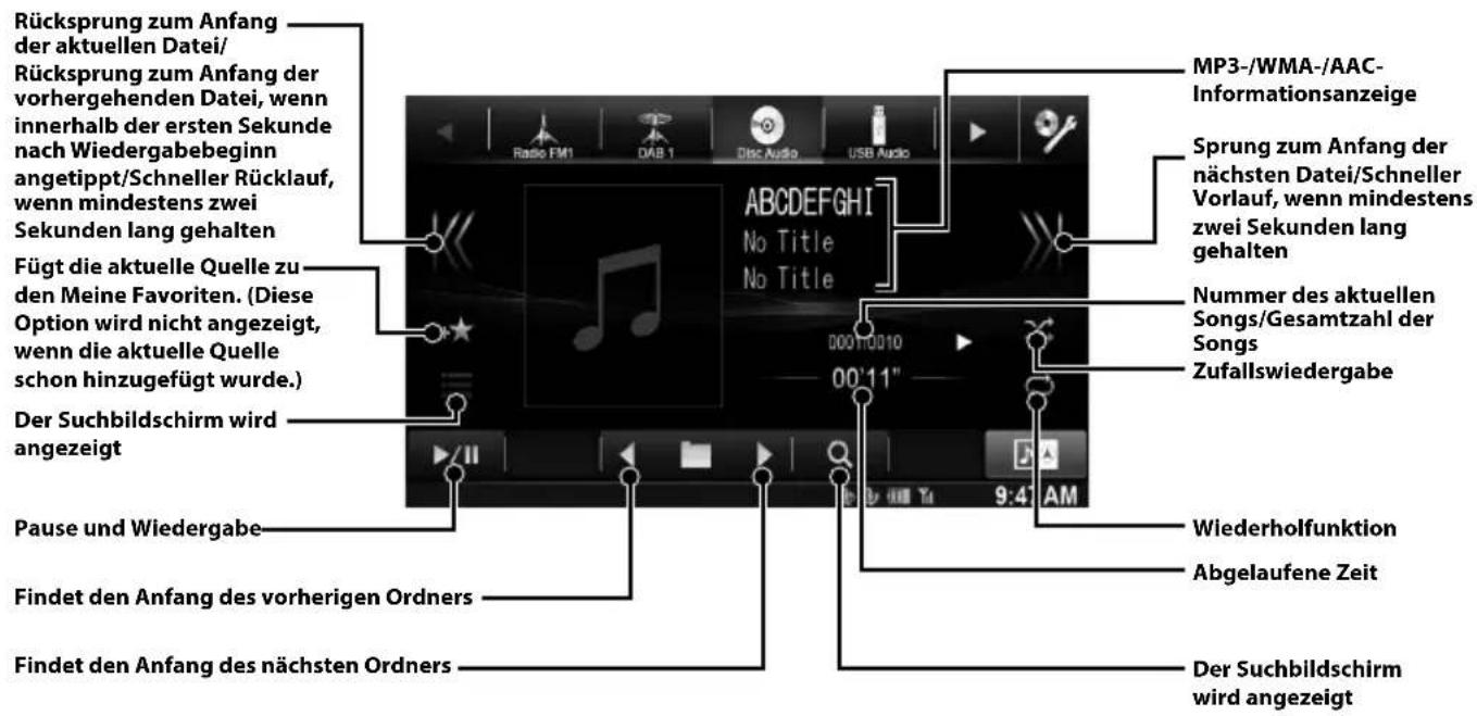 ALPINE X800DU - MP3-/WMA-/AAC-Funktionsbildschirm - 1