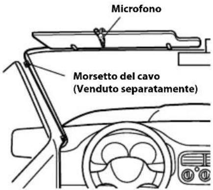 ALPINE X800DU - Montaggio del Microfono. - 1