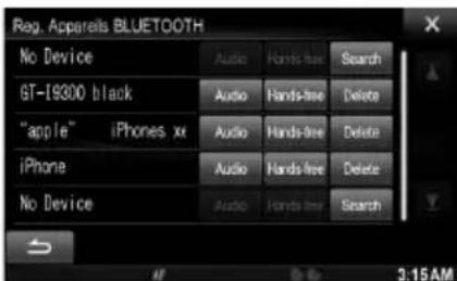 ALPINE X800DU - Comment connecter un apparéil compatible BLUETOOTH (jumelage) - 5
