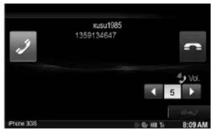 ALPINE X800DU - Answering a Call - 1