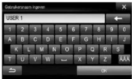 ALPINE X800DU - Voer de gebruikersnaam in met behulp van het klavier en druk op [OK]. - 1
