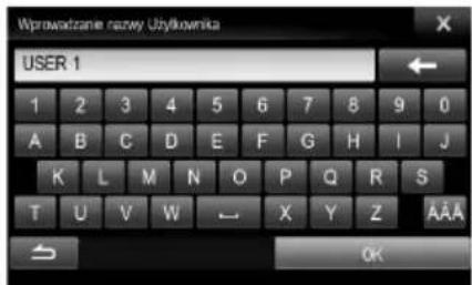 ALPINE X800DU - Wprowadź nazwo uzytkownika za pomocaklawiatury i dotknij przycisku [OK]. - 1