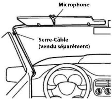 ALPINE X800DU - Montage du microphone. - 1