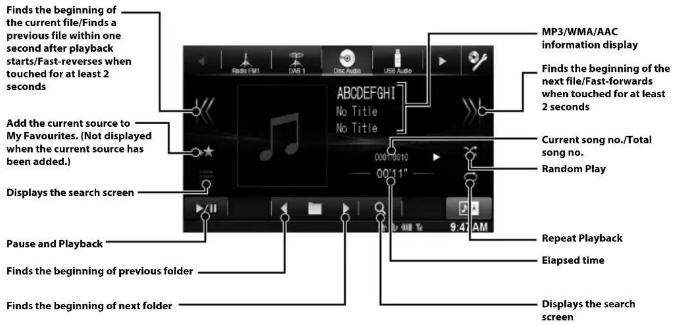 ALPINE X800DU - MP3/WMA/AAC Operation - 1