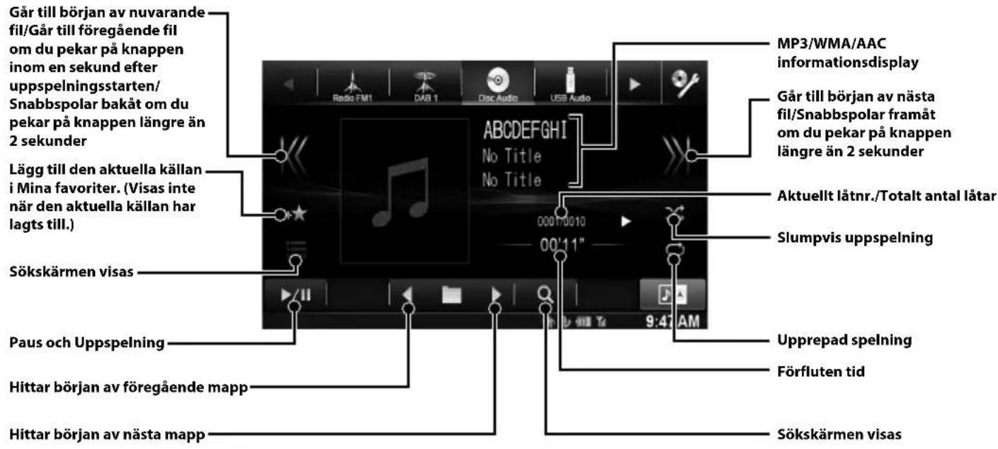 ALPINE X800DU - MP3/WMA/AAC-användning - 1