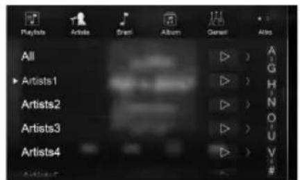 ALPINE X801DCU - Ricerca di un file musicale (modalità Ricerca completa) - 2