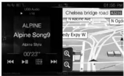 ALPINE X801DCU - Przeloczanie ekranu zródel audio na dedykowyank - 4