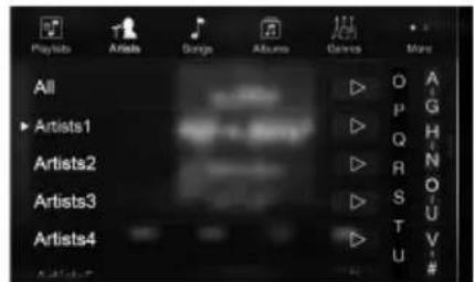 ALPINE X801DCU - Searching for a Music File (Full Search Mode) - 2