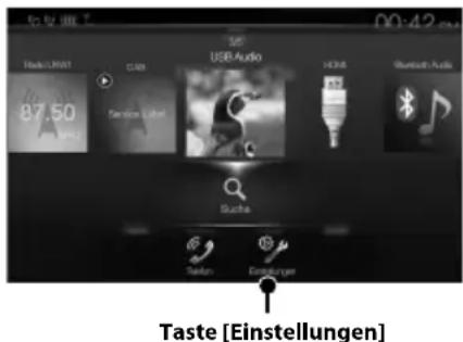 ALPINE X801DCU - Berühren Sie die Taste [Einstellungen] auf dem Menübildschirm. - 1