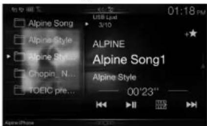 ALPINE X801DCU - Ändra skärmen För val av ljudkälla till en specialanpassad skärn - 6