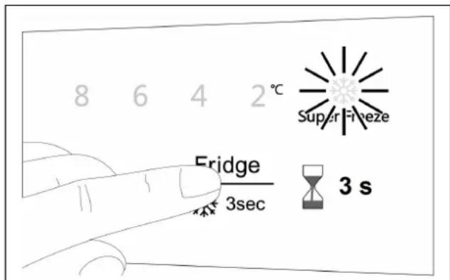 BOSCH KTL15NWEA - Switching on Super-Freeze - 1