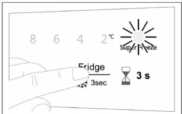 BOSCH KTL15NWEA - Activier la fonction Super-Freeze (super-congélation) - 1