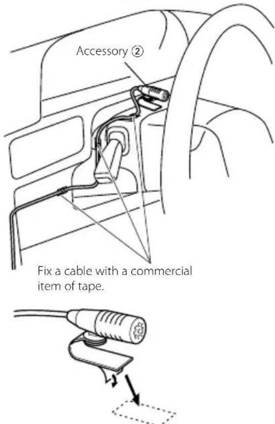 KENWOOD DNX6460BT - Installing the Microphone Unit (DNX6960/ DNX6160/ DNX6020EX/ DNX6460BT/ DDX616/ DDX6046BT only) - 1