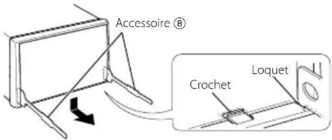 KENWOOD DNX6460BT - Pour enlever le cadre en caoutchouc dur (écusson) - 1