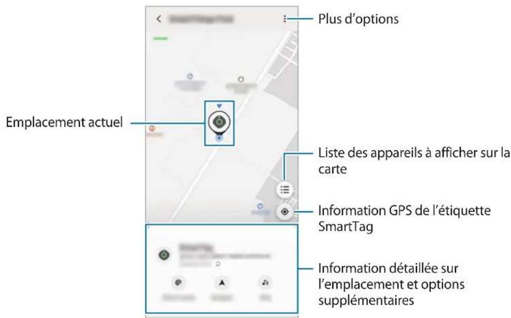 SAMSUNG Galaxy SmartTag - Afficher l'emplacement d'une étiquette SmartTag - 2