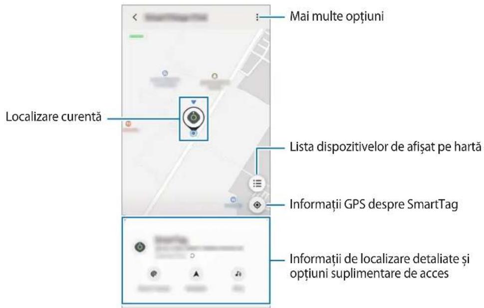 SAMSUNG Galaxy SmartTag - Vizualizarea localizării unui SmartTag - 2