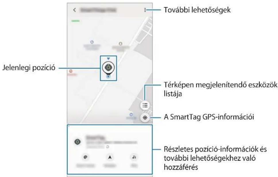 SAMSUNG Galaxy SmartTag - A SmartTag helyének megtekintése - 2