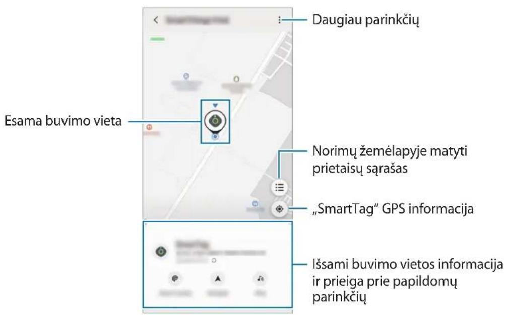 SAMSUNG Galaxy SmartTag - "SmartTag" buvimo vietos peržiūrèjimas - 2