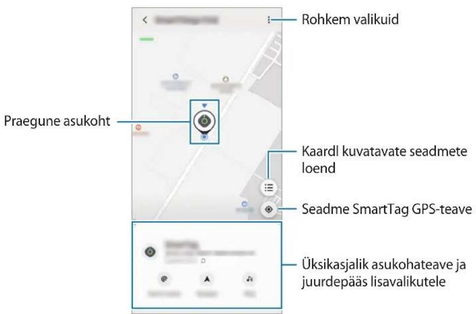 SAMSUNG Galaxy SmartTag - Seadme SmartTag asukoha vaatamine - 2