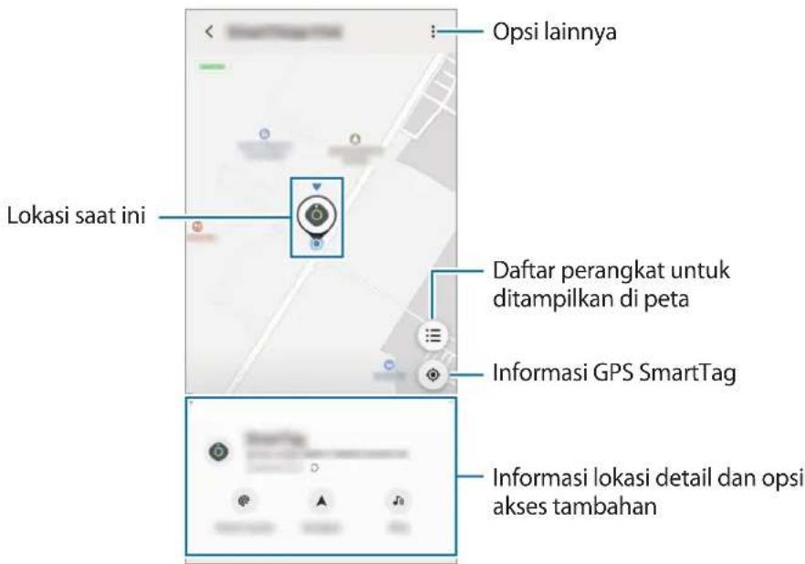 SAMSUNG Galaxy SmartTag - Melihat lokasi SmartTag - 2